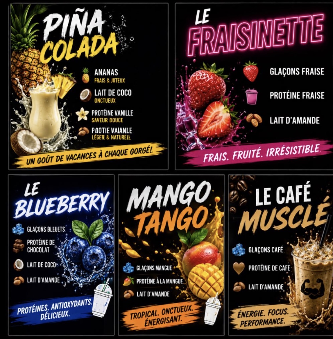 Menu Shake Bar iGym